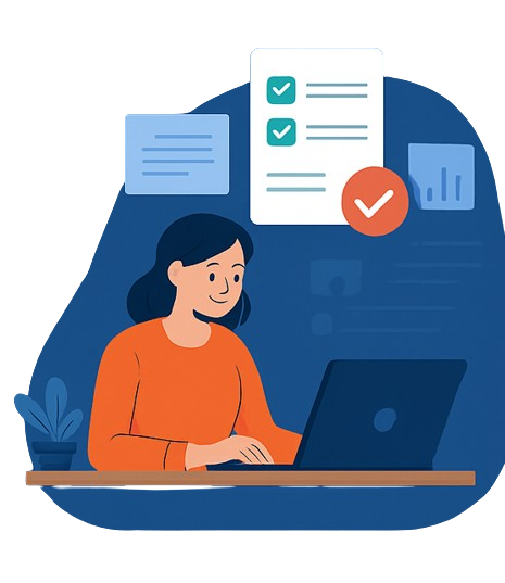 MPariksha online examination illustration